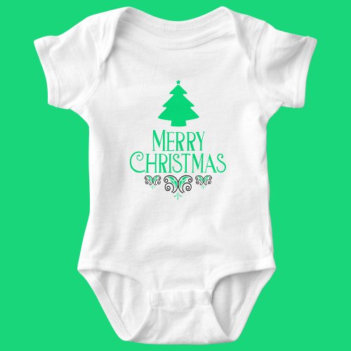 Merry Christmas Merry  Bright         Baby Bodys Baby Bodysuit