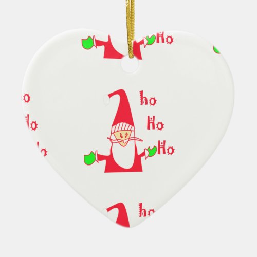 Merry Christmas Merry Christmas Funny Santa Hohoho Ceramic Ornament