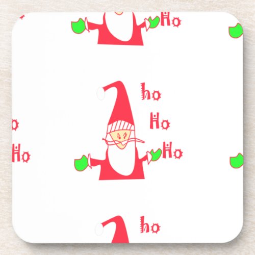 Merry Christmas Merry Christmas Funny Santa Hohoho Drink Coaster