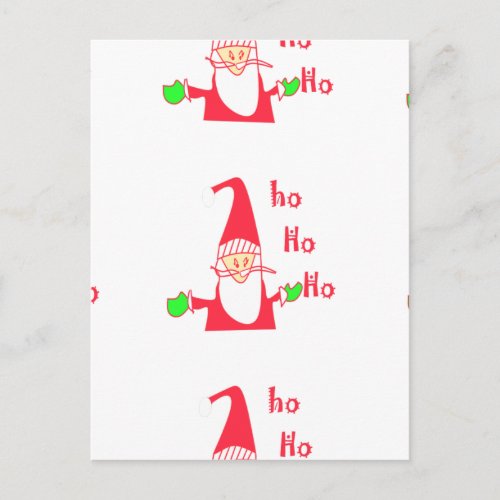 Merry Christmas Merry Christmas Funny Santa Hohoho Holiday Postcard