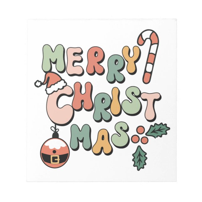 Merry Christmas Merry Xmas Notepad (Front)