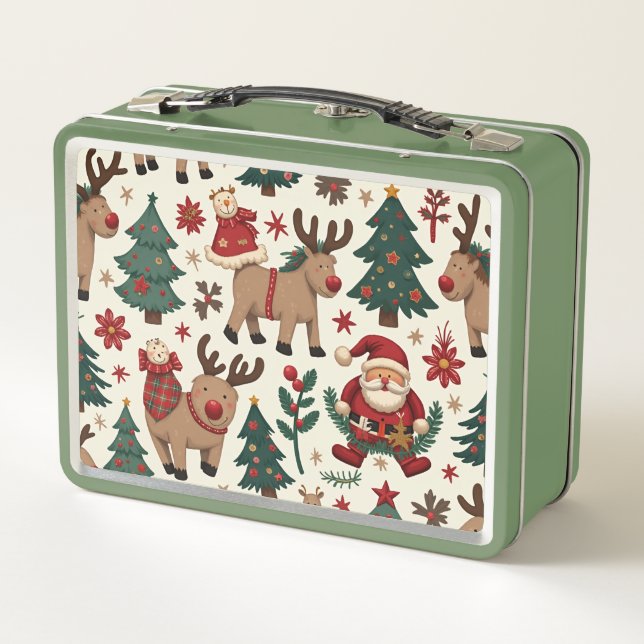 Merry Christmas Metal Lunchbox (Back)