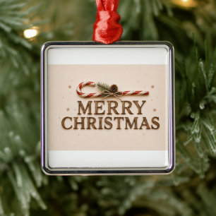 MERRY CHRISTMAS METAL ORNAMENT