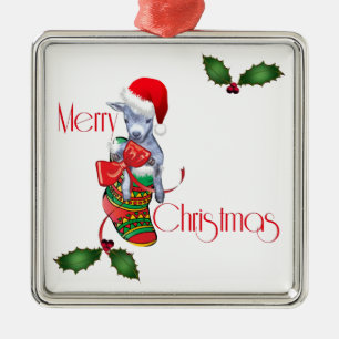 Merry Christmas Metal Ornament