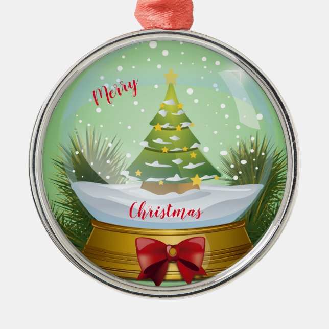 Merry Christmas Metal Ornament (Front)