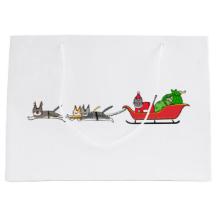 Merry Christmas mew mew mew Large Gift Bag