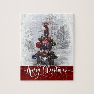 Merry Christmas Mice Jigsaw Puzzle