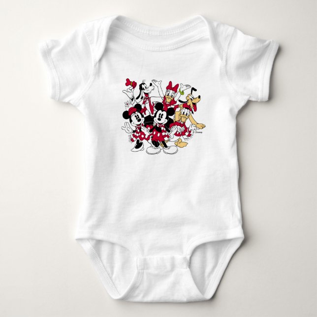 Merry Christmas | Mickey & Friends Joyful Holiday Baby Bodysuit (Front)