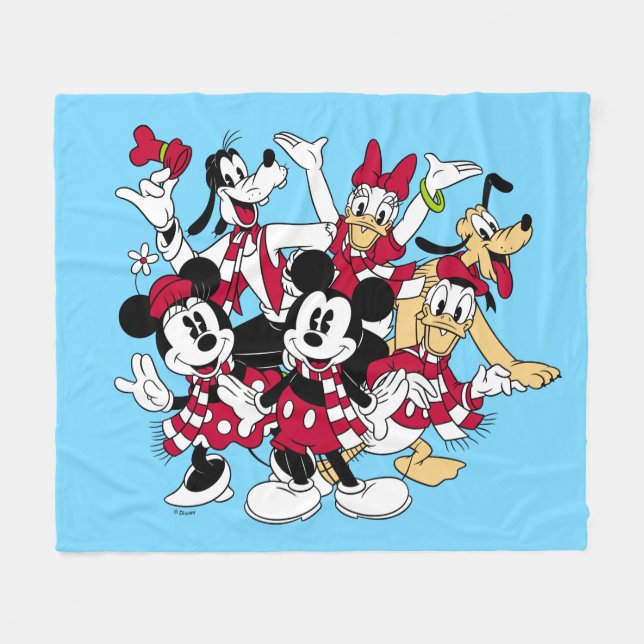 Merry Christmas | Mickey & Friends Joyful Holiday Fleece Blanket (Front (Horizontal))