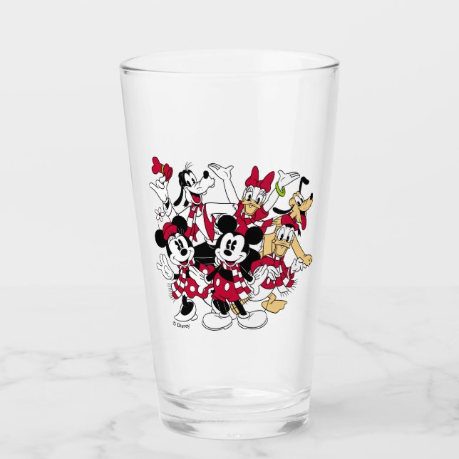 Merry Christmas | Mickey & Friends Joyful Holiday Glass (Front)