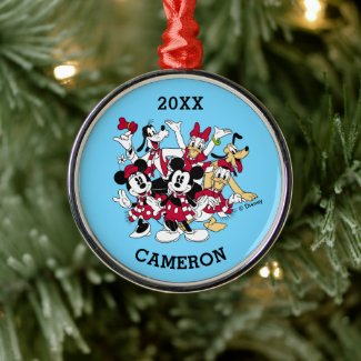 Merry Christmas | Mickey & Friends Joyful Holiday Metal Ornament