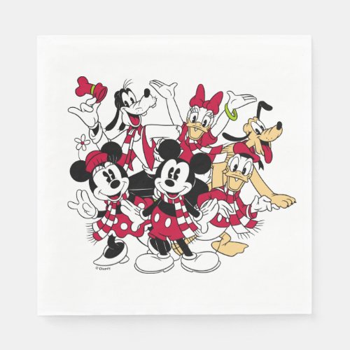 Merry Christmas  Mickey  Friends Joyful Holiday Napkins