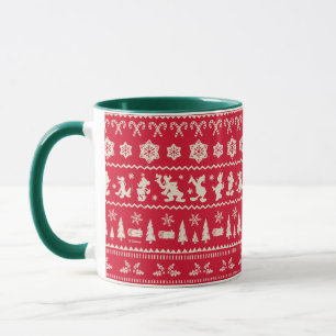 Merry Christmas   Mickey Mouse Snowflake Pattern Mug