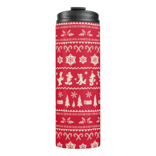 Merry Christmas   Mickey Mouse Snowflake Pattern Thermal Tumbler