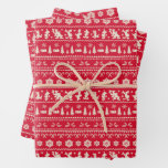 Merry Christmas | Mickey Mouse Snowflake Pattern Wrapping Paper Sheets