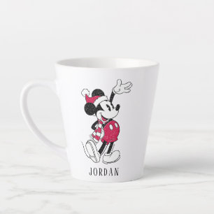 Merry Christmas Mickey Mouse Vintage Santa Claus Latte Mug