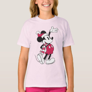 Merry Christmas Mickey Mouse Vintage Santa Claus T-Shirt