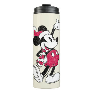 Merry Christmas Mickey Mouse Vintage Santa Claus Thermal Tumbler