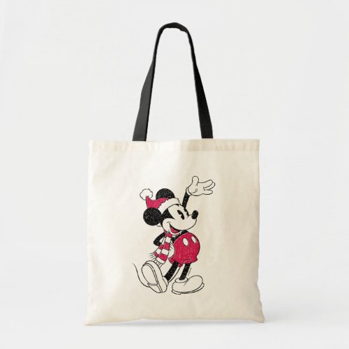 Merry Christmas  Mickey Mouse Vintage Santa Claus Tote Bag