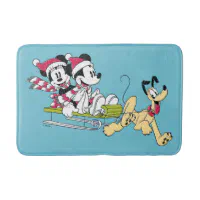 Memory Foam Bath Mat / Bright Red / Mickey & Minnie / Disney