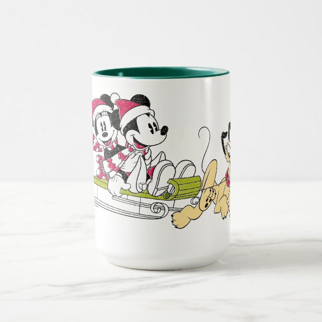 Merry Christmas | Mickey Mouse Winter Sled Mug (Center)