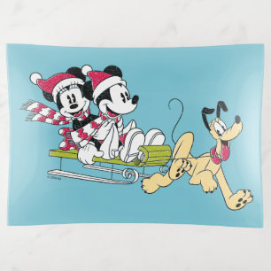 Merry Christmas   Mickey Mouse Winter Sled Trinket Tray