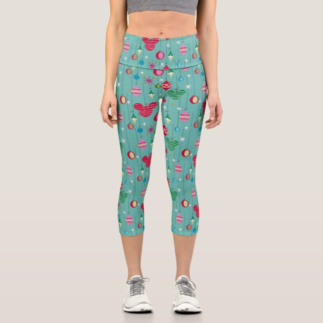 Merry Christmas | Mickey Retro Capri Leggings (Front)