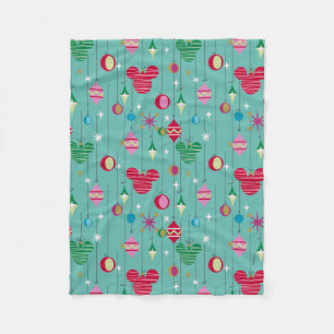 Merry Christmas   Mickey Retro Fleece Blanket
