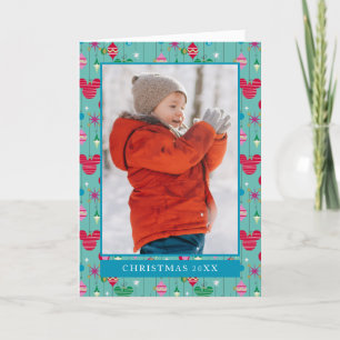 Merry Christmas   Mickey Retro Holiday Card