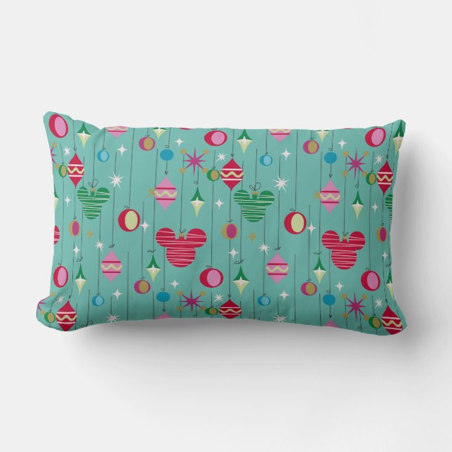 Merry Christmas | Mickey Retro Lumbar Pillow (Front)