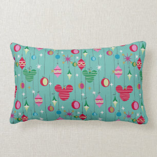 Merry Christmas Mickey Retro Lumbar Pillow