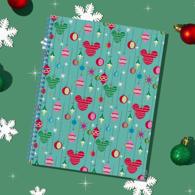 Merry Christmas | Mickey Retro Notebook (Notebook on table)