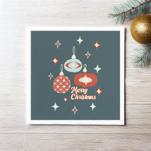 Merry Christmas Mid-Century Modern Napkins