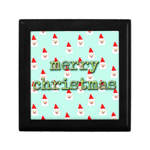 merry christmas mid century modern santa claus gift box