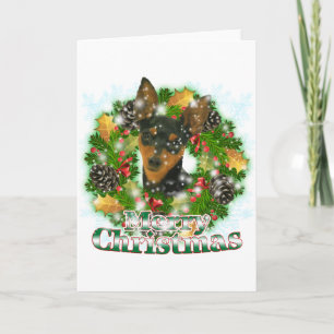 Merry Christmas Min Pin Holiday Card