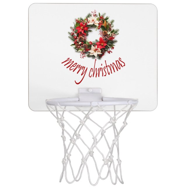 Merry Christmas , Mini Clipboard Mini Basketball Hoop (Front)