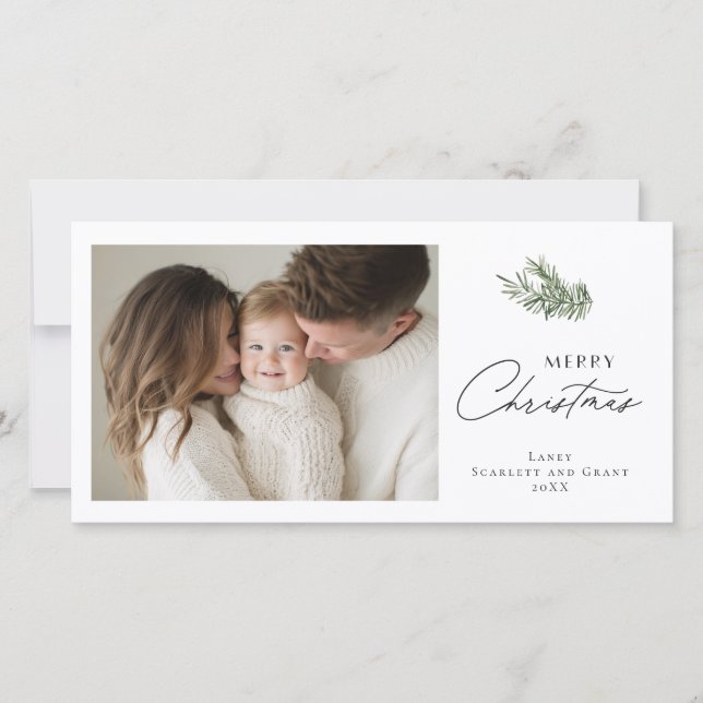 Merry Christmas Minimal Holiday Bouquet (Front)