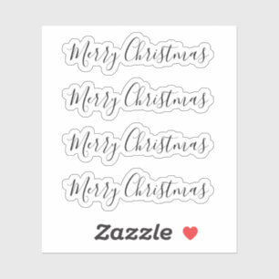 Merry Christmas minimalist handwritten trendy font Sticker