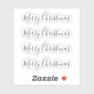 Merry Christmas minimalist handwritten trendy font Sticker