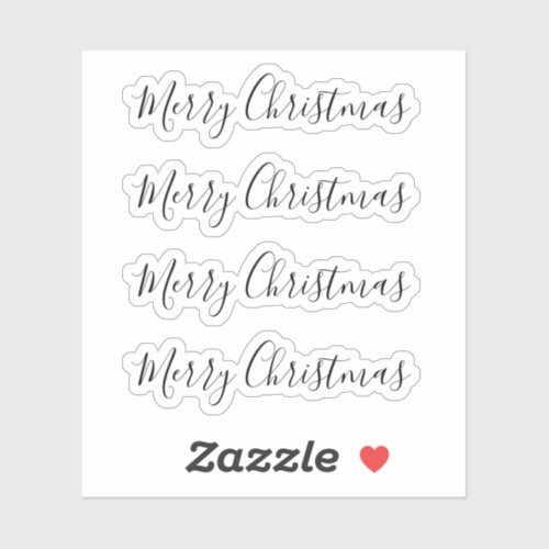 Merry Christmas minimalist handwritten trendy font Sticker