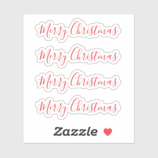 Merry Christmas minimalist handwritten trendy font Sticker