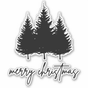 Merry Christmas minimalist Holiday Season Sticker