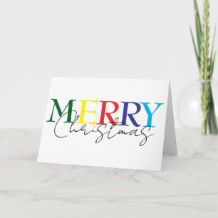 Merry Christmas Minimalistic Colorful Simple Card