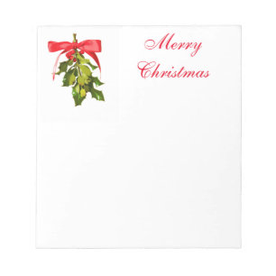Merry Christmas mistletoe Notepad
