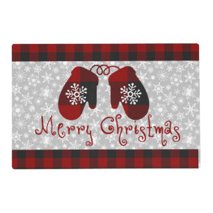 Merry Christmas Mittens Placemat