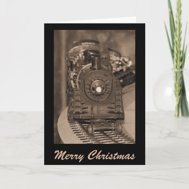 Merry Christmas Model Train Card (Front)