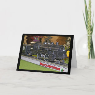 Merry Christmas Model Train Card