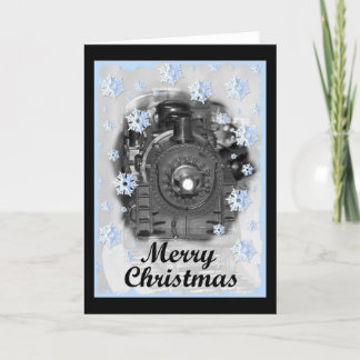 Merry Christmas Model Train Holiday Card