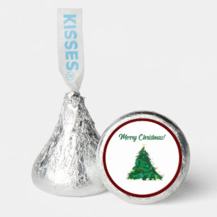 Merry Christmas Modern Art Cute Tiny Tree Hershey®'s Kisses®