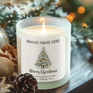 Merry Christmas   Modern Candle Labels